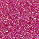 11/0 Miyuki Seed Beads Crystal Hot Pink Lined AB #0355